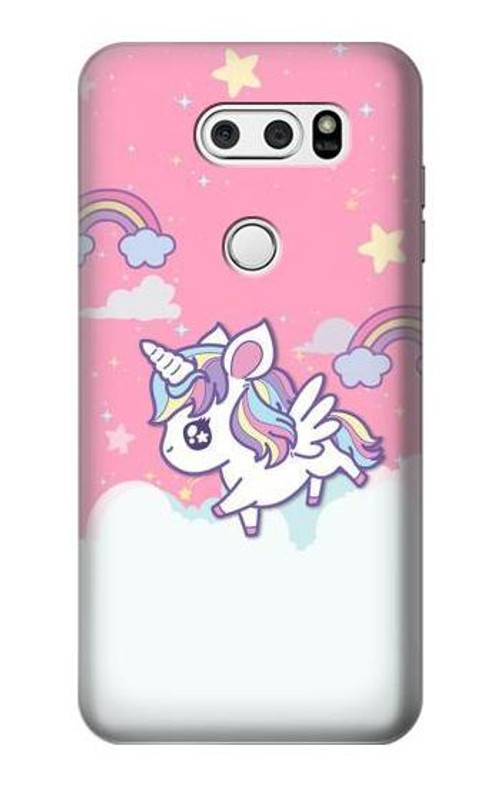 S3518 Unicorn Cartoon Case Cover Custodia per LG V30, LG V30 Plus, LG V30S ThinQ, LG V35, LG V35 ThinQ