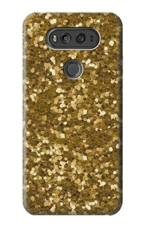 S3388 Gold Glitter Graphic Print Case Cover Custodia per LG V20