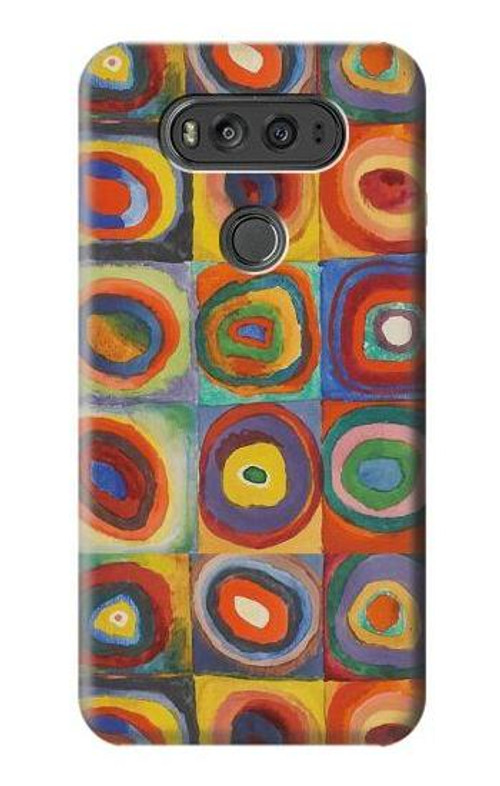 S3409 Squares Concentric Circles Case Cover Custodia per LG V20