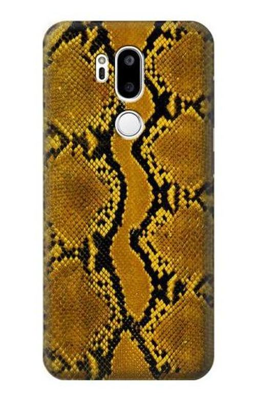 S3365 Yellow Python Skin Graphic Print Case Cover Custodia per LG G7 ThinQ