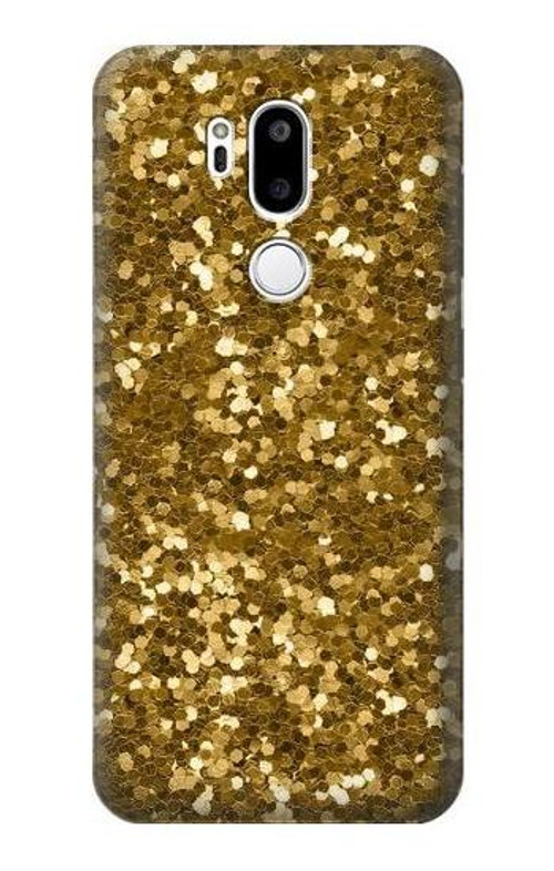 S3388 Gold Glitter Graphic Print Case Cover Custodia per LG G7 ThinQ