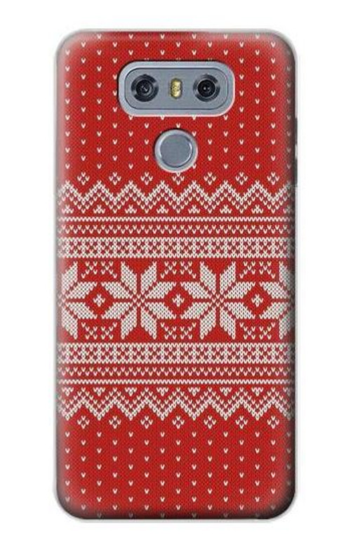 S3384 Winter Seamless Knitting Pattern Case Cover Custodia per LG G6