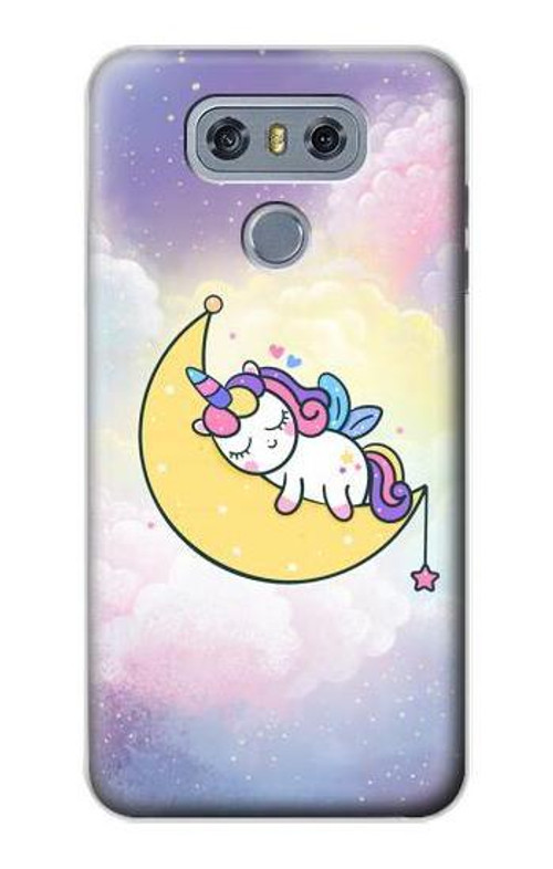 S3485 Cute Unicorn Sleep Case Cover Custodia per LG G6