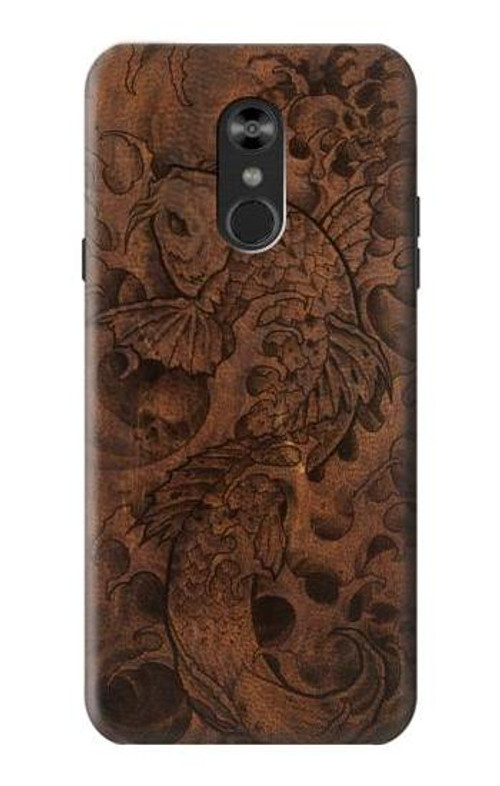 S3405 Fish Tattoo Leather Graphic Print Case Cover Custodia per LG Q Stylo 4, LG Q Stylus