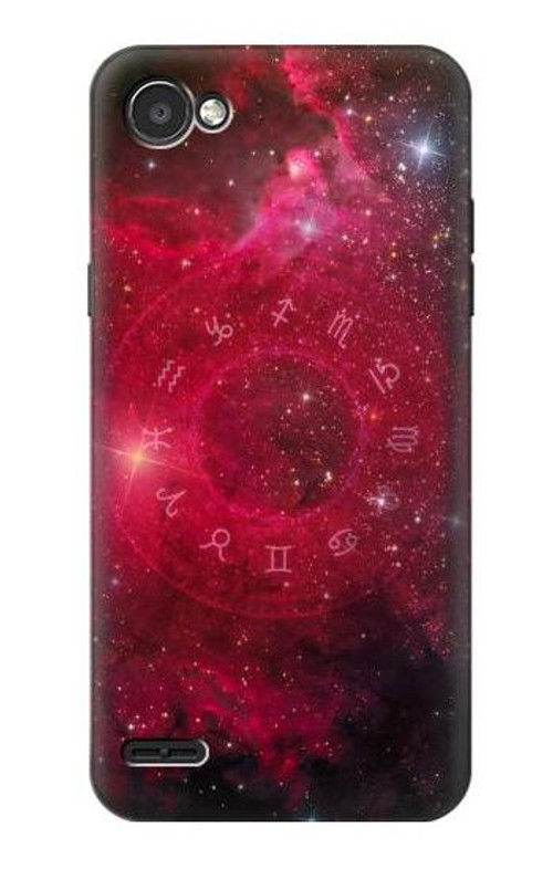 S3368 Zodiac Red Galaxy Case Cover Custodia per LG Q6