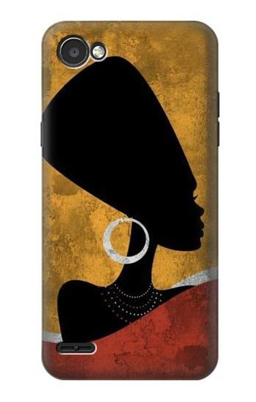 S3453 African Queen Nefertiti Silhouette Case Cover Custodia per LG Q6