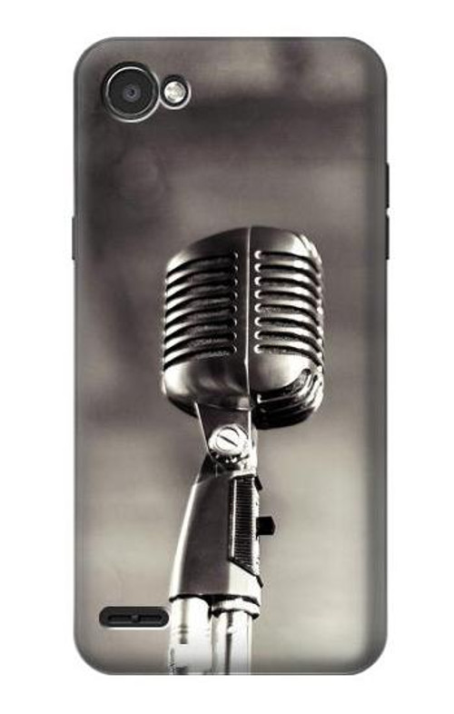S3495 Vintage Microphone Case Cover Custodia per LG Q6