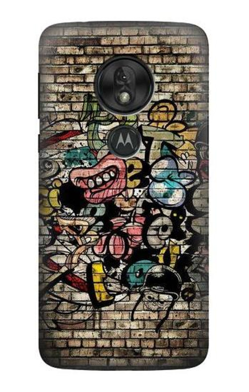 S3394 Graffiti Wall Case Cover Custodia per Motorola Moto G7 Play