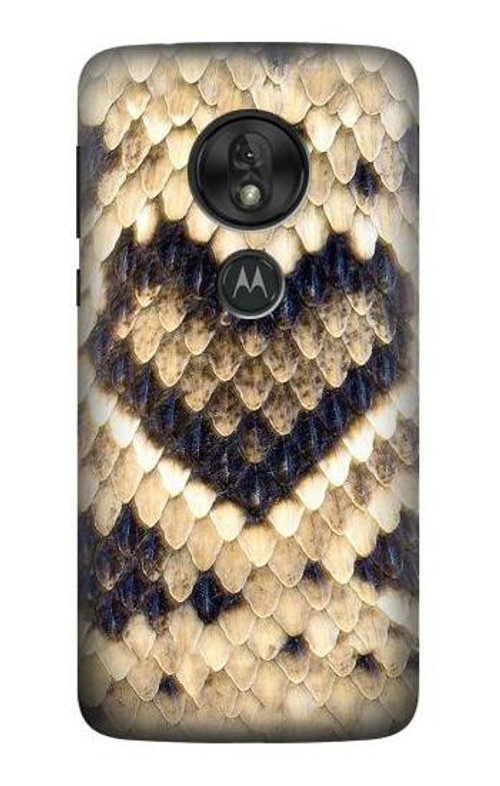 S3417 Diamond Rattle Snake Graphic Print Case Cover Custodia per Motorola Moto G7 Play