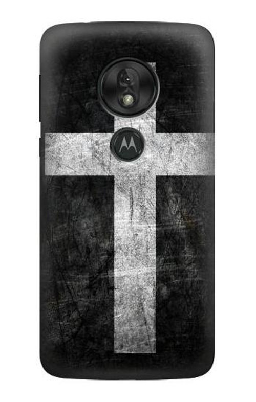 S3491 Christian Cross Case Cover Custodia per Motorola Moto G7 Play