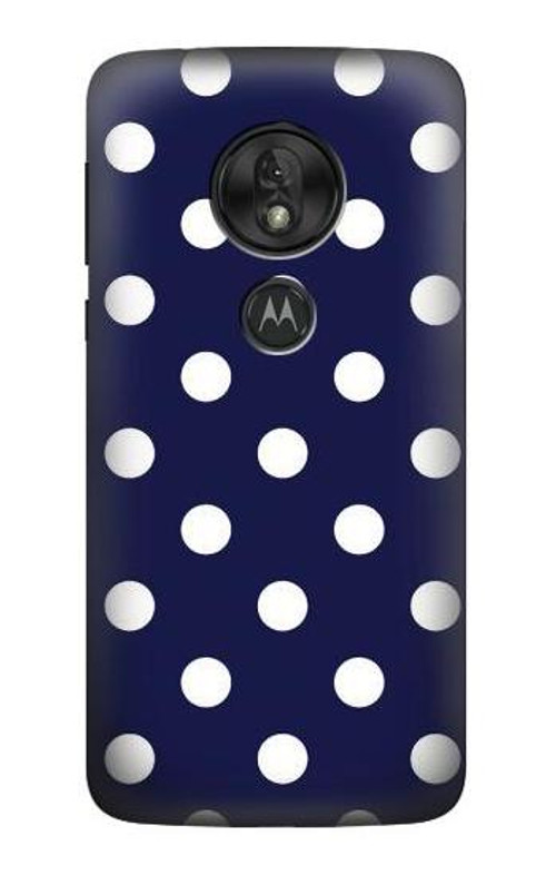 S3533 Blue Polka Dot Case Cover Custodia per Motorola Moto G7 Play