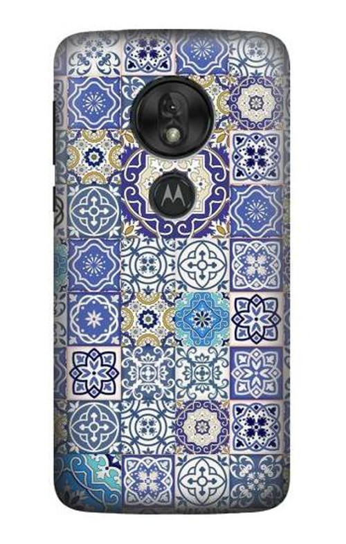 S3537 Moroccan Mosaic Pattern Case Cover Custodia per Motorola Moto G7 Play
