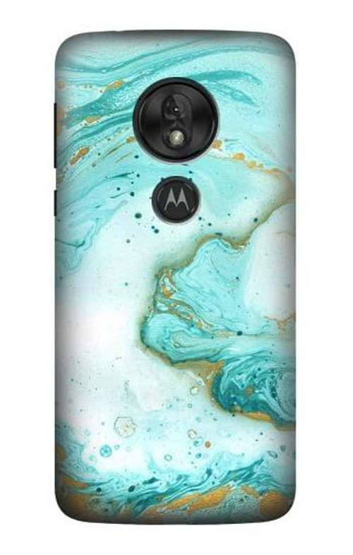 S3399 Green Marble Graphic Print Case Cover Custodia per Motorola Moto G7 Power