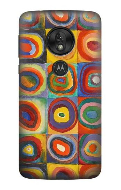 S3409 Squares Concentric Circles Case Cover Custodia per Motorola Moto G7 Power