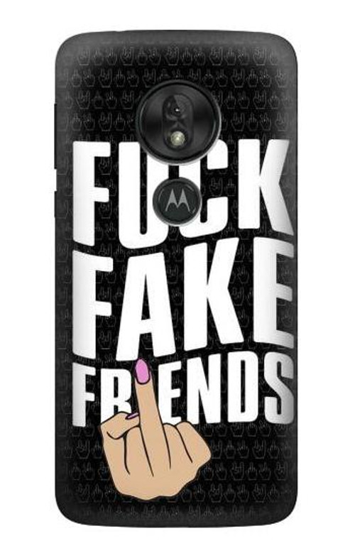 S3598 Middle Finger Fuck Fake Friend Case Cover Custodia per Motorola Moto G7 Power