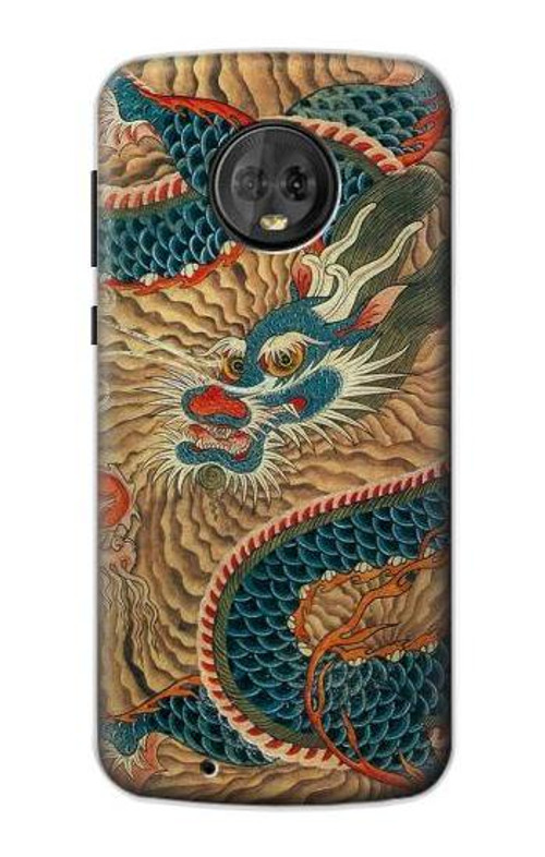 S3541 Dragon Cloud Painting Case Cover Custodia per Motorola Moto G6