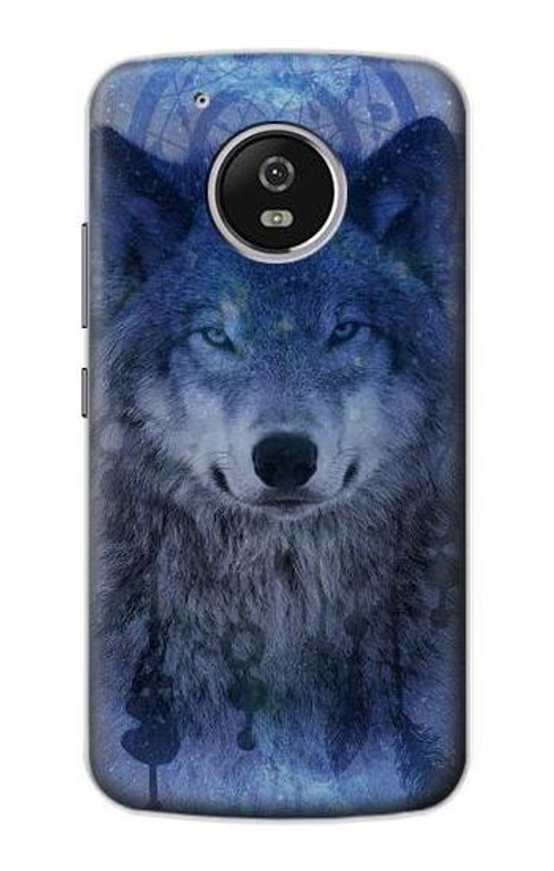 S3410 Wolf Dream Catcher Case Cover Custodia per Motorola Moto G5