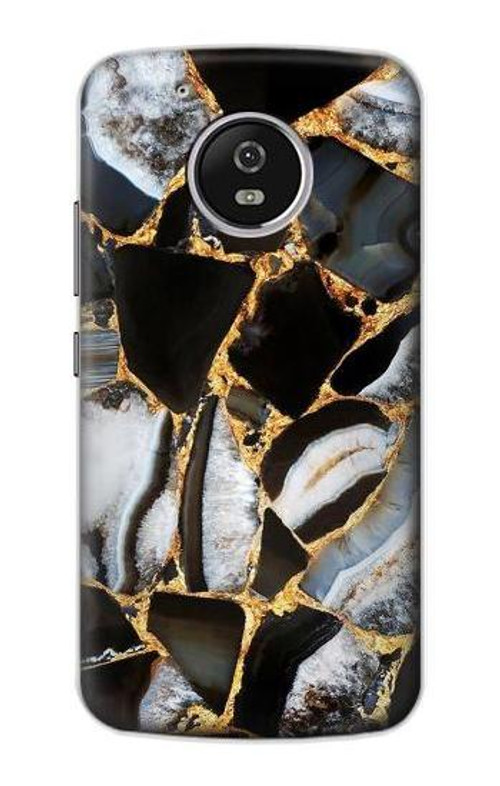 S3419 Gold Marble Graphic Print Case Cover Custodia per Motorola Moto G5