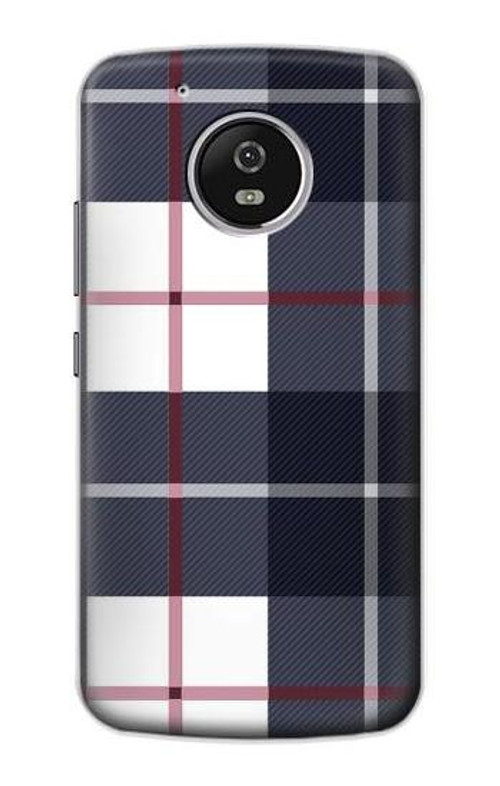 S3452 Plaid Fabric Pattern Case Cover Custodia per Motorola Moto G5