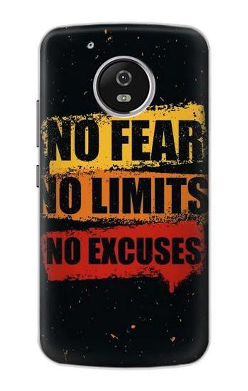 S3492 No Fear Limits Excuses Case Cover Custodia per Motorola Moto G5