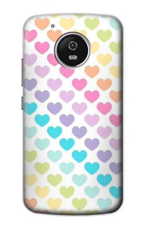 S3499 Colorful Heart Pattern Case Cover Custodia per Motorola Moto G5