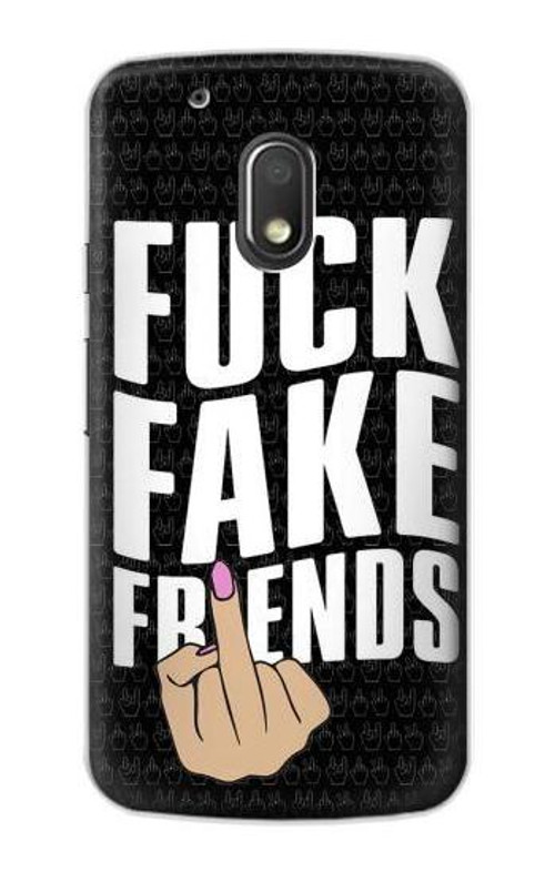 S3598 Middle Finger Fuck Fake Friend Case Cover Custodia per Motorola Moto G4 Play