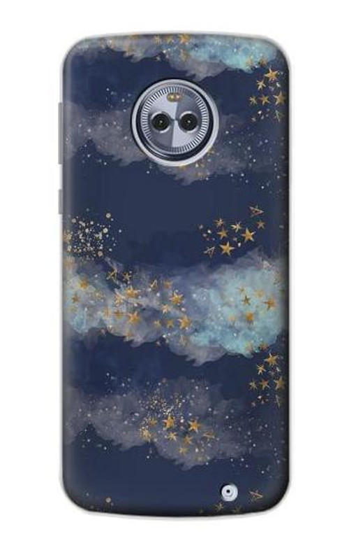 S3364 Gold Star Sky Case Cover Custodia per Motorola Moto X4