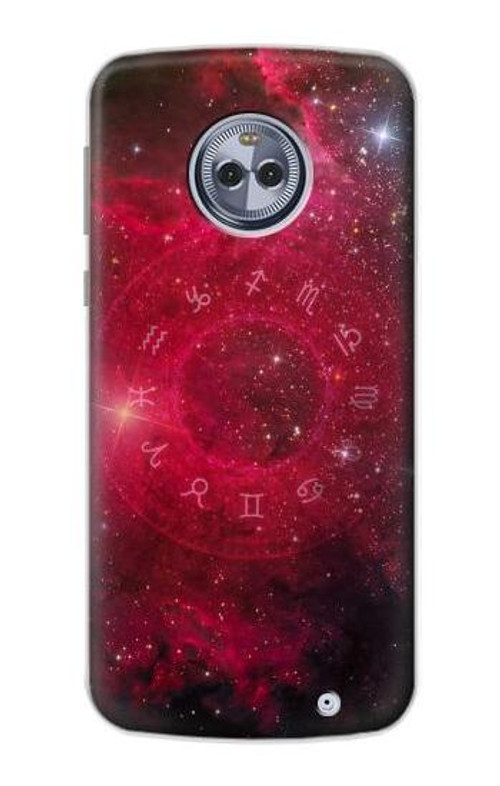 S3368 Zodiac Red Galaxy Case Cover Custodia per Motorola Moto X4