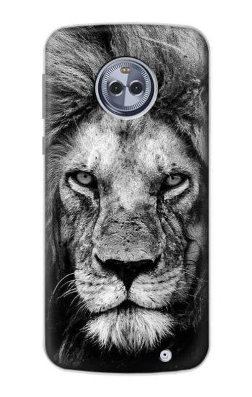 S3372 Lion Face Case Cover Custodia per Motorola Moto X4