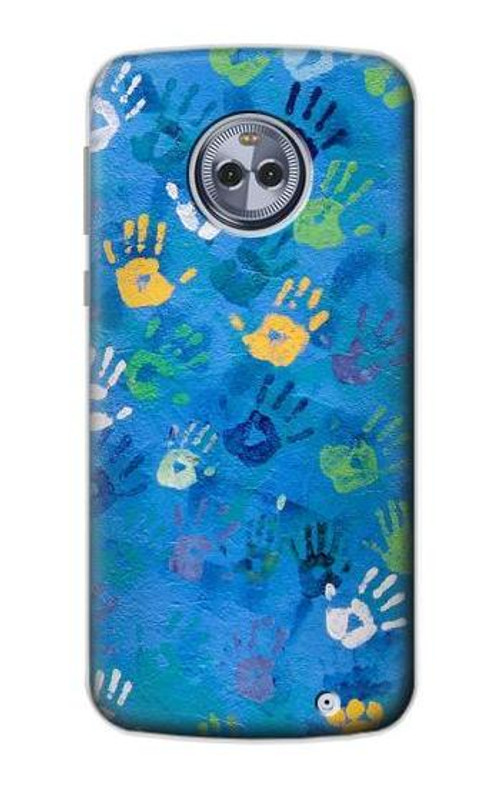 S3403 Hand Print Case Cover Custodia per Motorola Moto X4