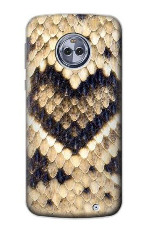 S3417 Diamond Rattle Snake Graphic Print Case Cover Custodia per Motorola Moto X4