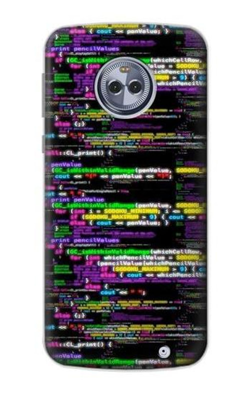 S3420 Coding Programmer Case Cover Custodia per Motorola Moto X4