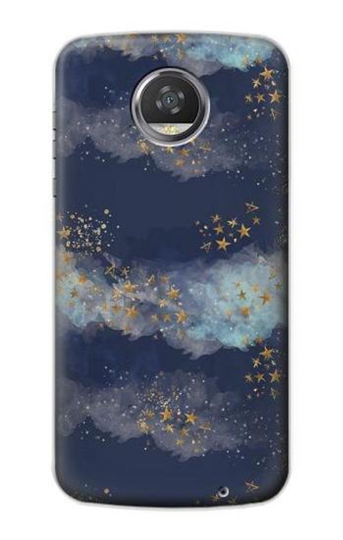 S3364 Gold Star Sky Case Cover Custodia per Motorola Moto Z2 Play, Z2 Force