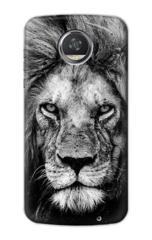 S3372 Lion Face Case Cover Custodia per Motorola Moto Z2 Play, Z2 Force