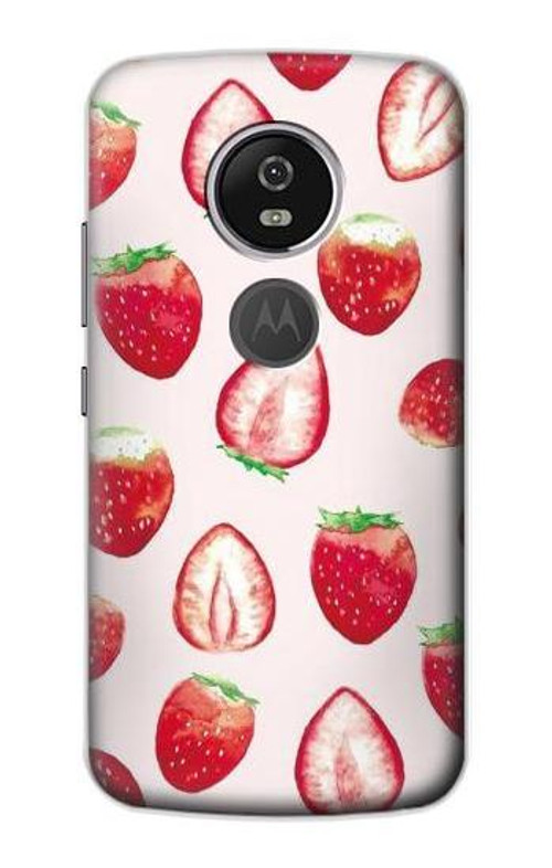 S3481 Strawberry Case Cover Custodia per Motorola Moto E5 Plus