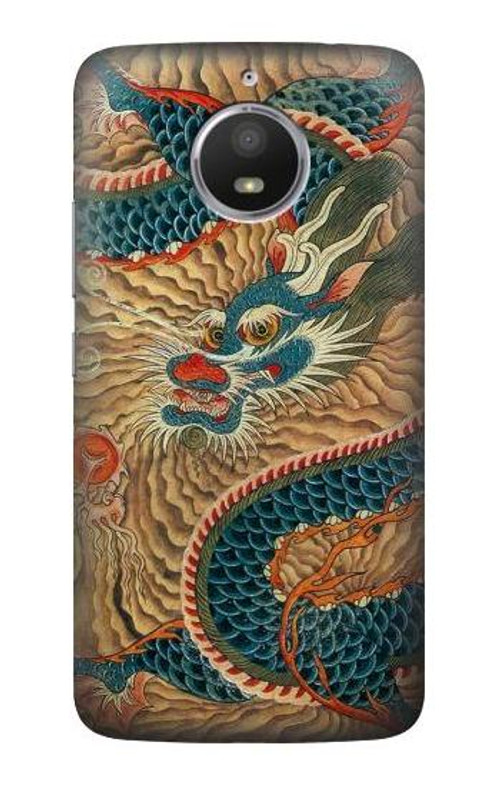S3541 Dragon Cloud Painting Case Cover Custodia per Motorola Moto E4 Plus