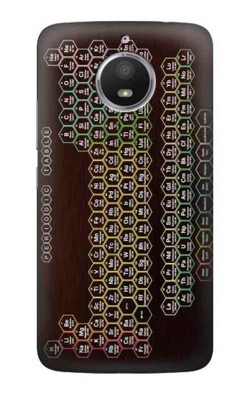S3544 Neon Honeycomb Periodic Table Case Cover Custodia per Motorola Moto E4 Plus