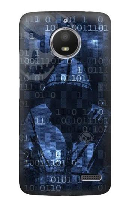 S3431 Digital Code Cyber Hacker Case Cover Custodia per Motorola Moto E4