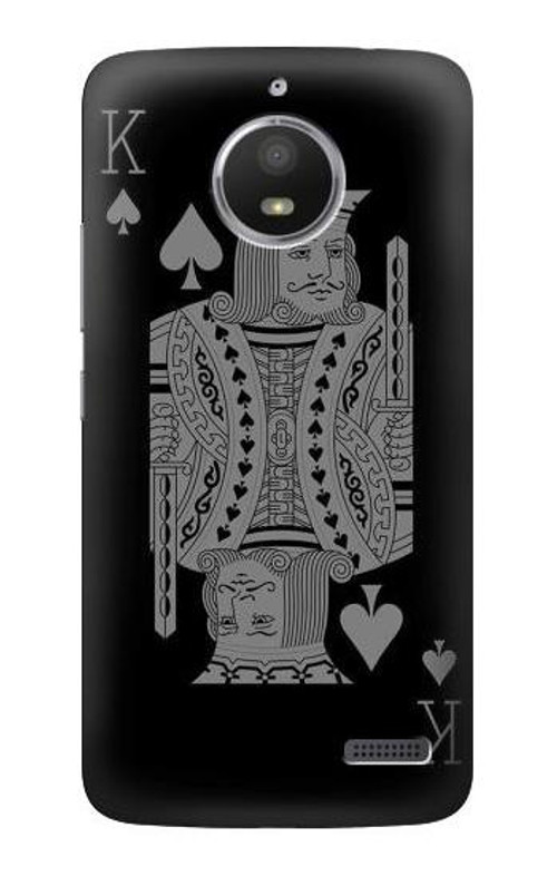 S3520 Black King Spade Case Cover Custodia per Motorola Moto E4