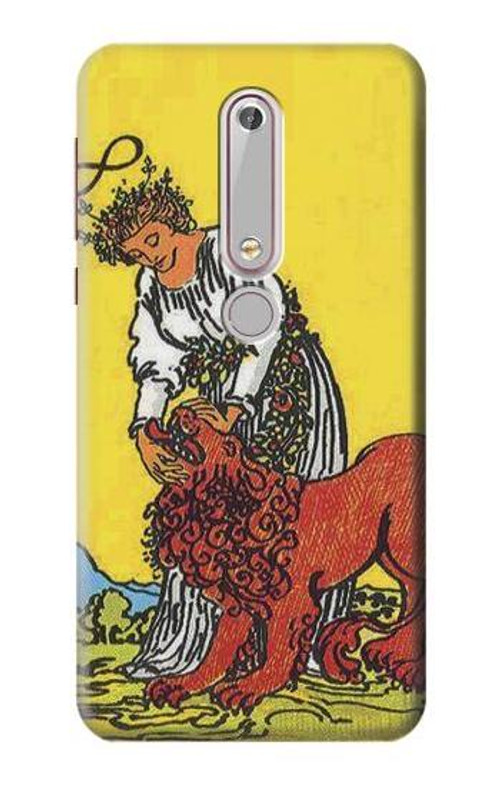 S3458 Strength Tarot Card Case Cover Custodia per Nokia 6.1, Nokia 6 2018