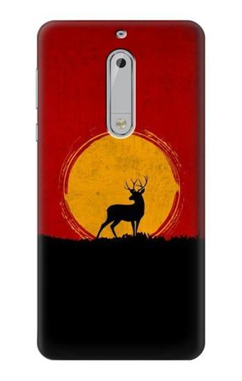 S3513 Deer Sunset Case Cover Custodia per Nokia 5