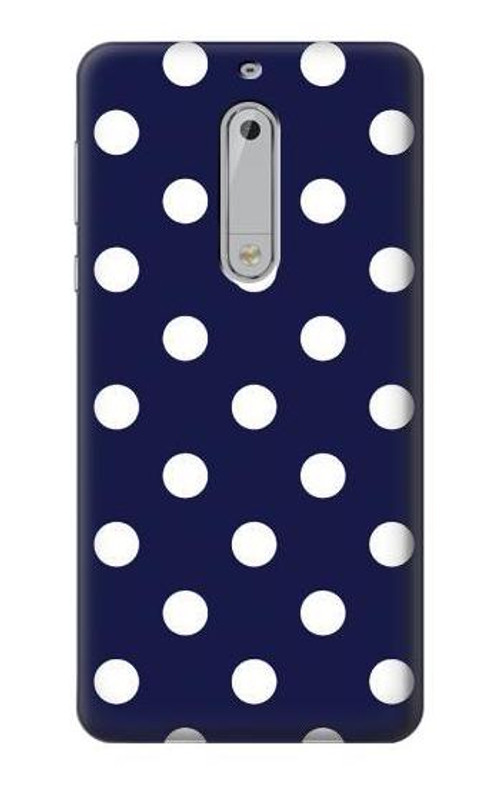 S3533 Blue Polka Dot Case Cover Custodia per Nokia 5