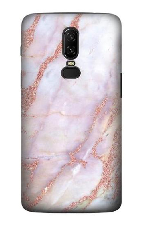 S3482 Soft Pink Marble Graphic Print Case Cover Custodia per OnePlus 6