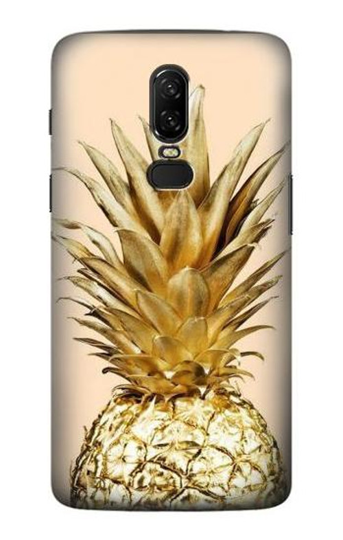 S3490 Gold Pineapple Case Cover Custodia per OnePlus 6