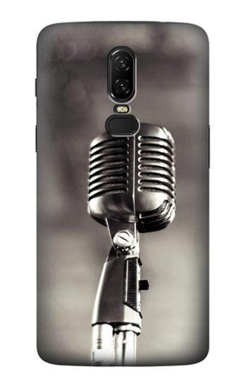 S3495 Vintage Microphone Case Cover Custodia per OnePlus 6