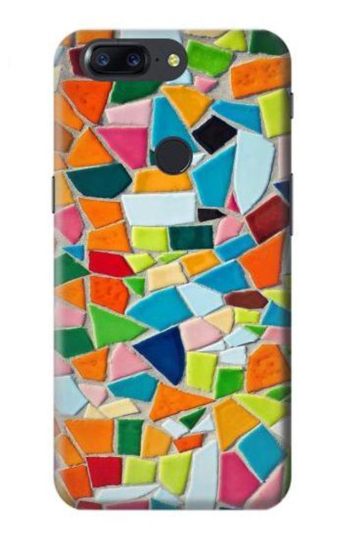 S3391 Abstract Art Mosaic Tiles Graphic Case Cover Custodia per OnePlus 5T