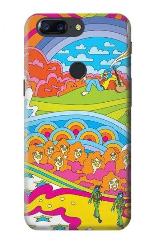 S3407 Hippie Art Case Cover Custodia per OnePlus 5T