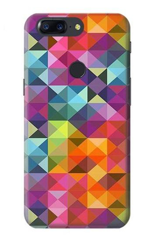 S3477 Abstract Diamond Pattern Case Cover Custodia per OnePlus 5T