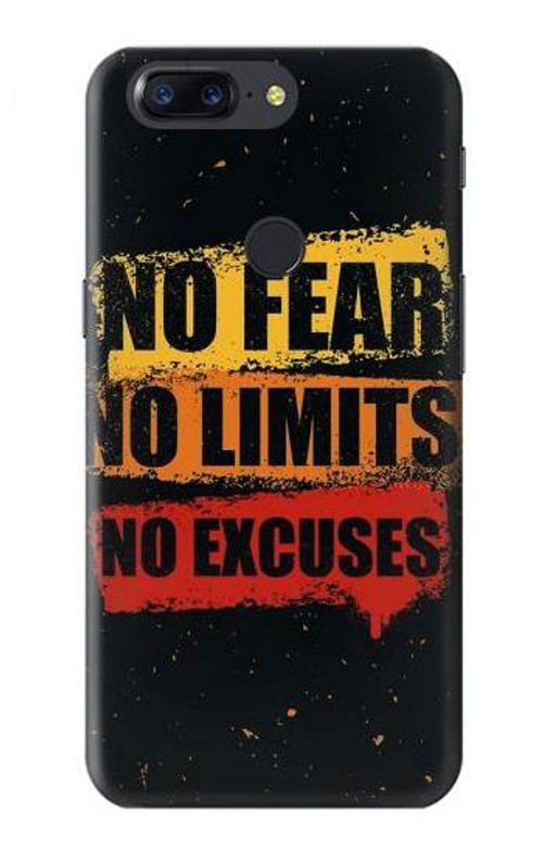 S3492 No Fear Limits Excuses Case Cover Custodia per OnePlus 5T