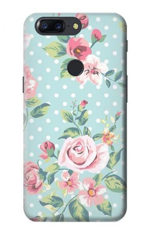 S3494 Vintage Rose Polka Dot Case Cover Custodia per OnePlus 5T